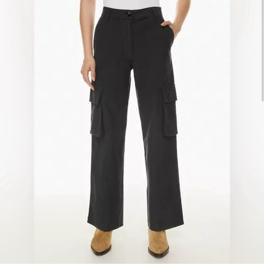 Wilfred Black Wide Leg Cargo Pants